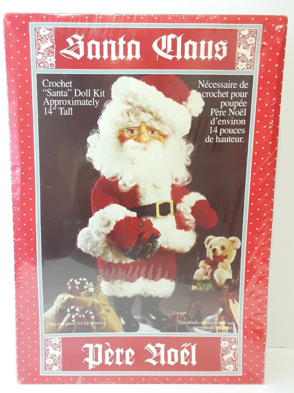 🎅 Vintage Crochet Santa Clause Doll Kit KT834 - Christmas - Craft - New Sealed